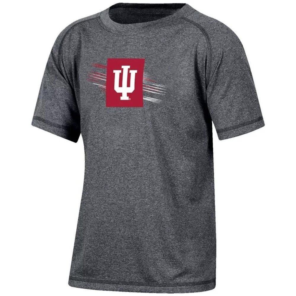NEW NCAA Indiana Hoosiers Boys' Gray Poly T-Shirt Size XL (16/18)